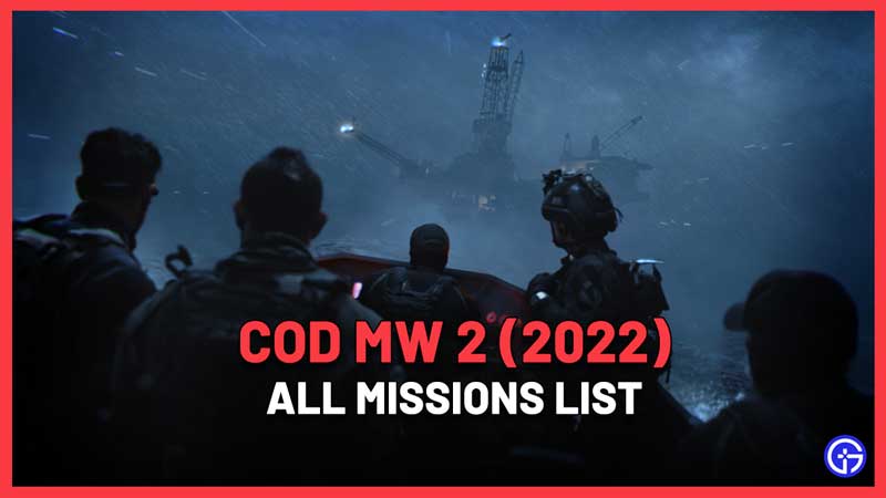 COD MW2 Mission List & Campaign Rewards (2023)