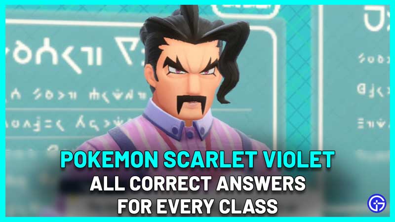 All Classes Exam Answers Midterm & Finals Pokemon Scarlet Violet