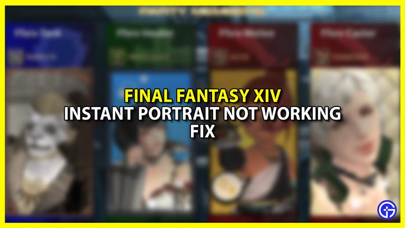 "Instant Portrait Not Working & Reverted To Default" Fix In FFXIV