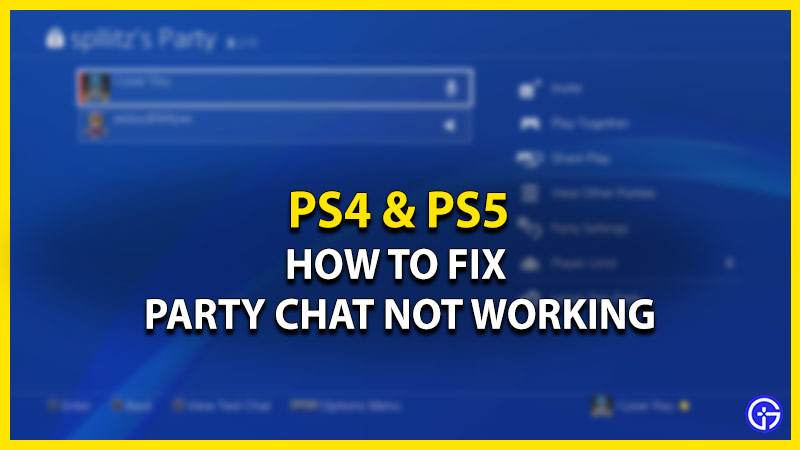 How To Fix PlayStation Party Chat Not Working (PS4 & PS5)