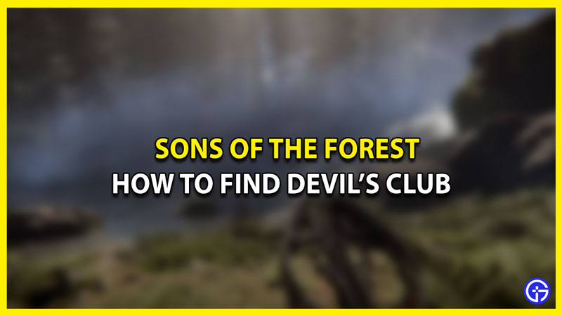 Sons Of The Forest: How To Find Devil's Club