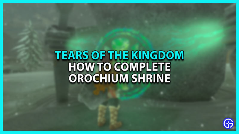 Zelda TOTK Orochium Shrine Solution