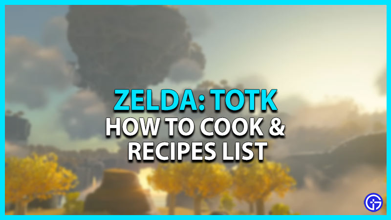Zelda TOTK Cooking Recipes Book (List)