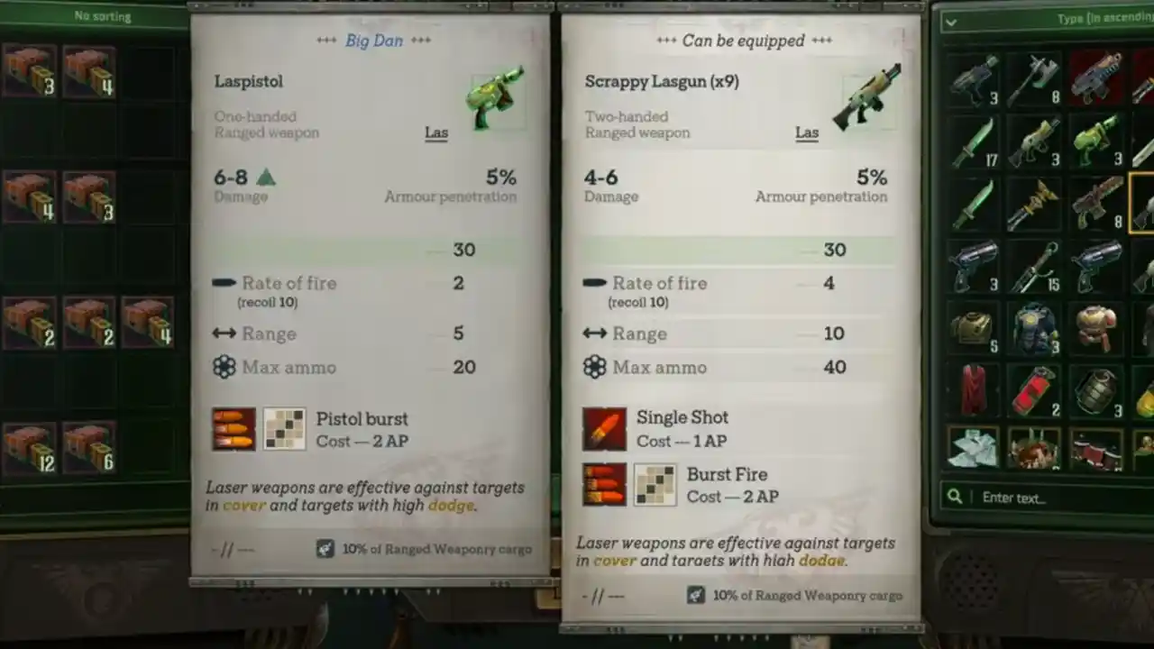 How To Equip Different Weapon Types In Warhammer 40K Rogue Trader