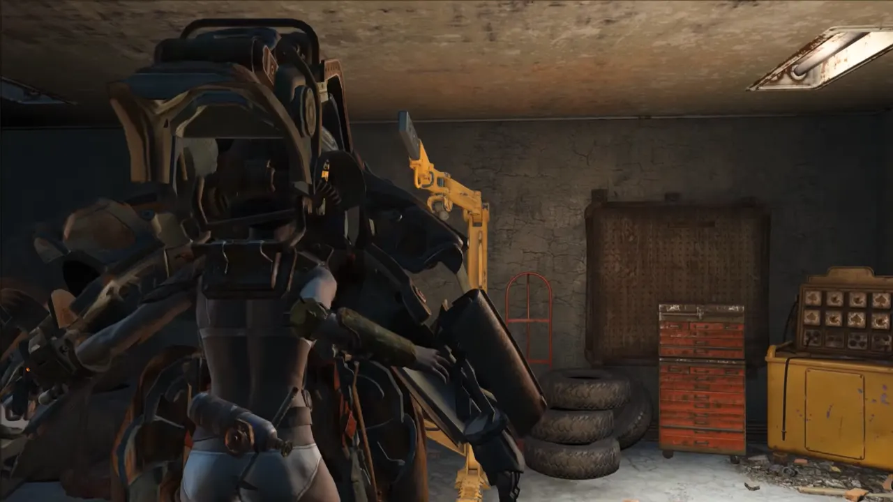 How To Get Out Of The Power Armor In Fallout 4 & Hang It