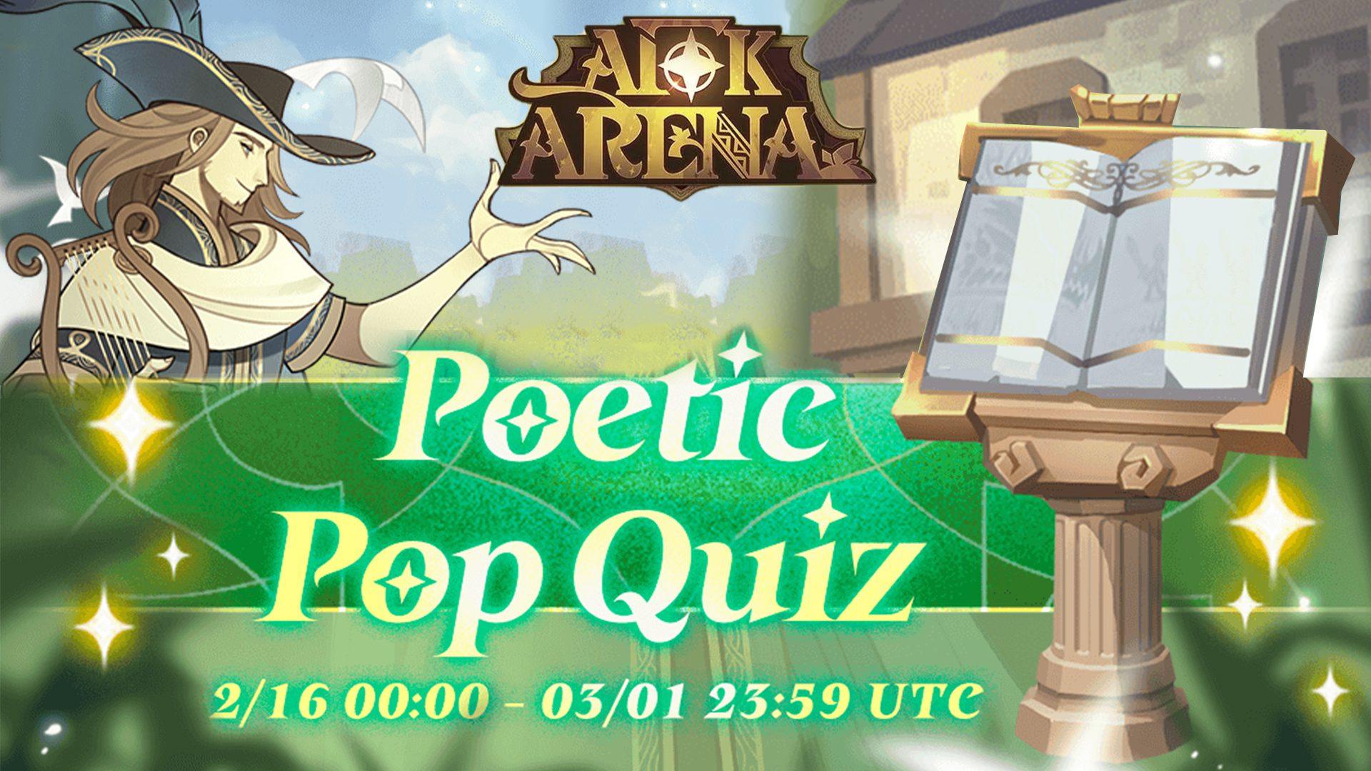 Poetic Pop Quiz AFK Arena Answers (February 2023)