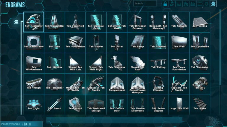 Learn All Tek Engrams Admin Command in ARK Survival Evolved