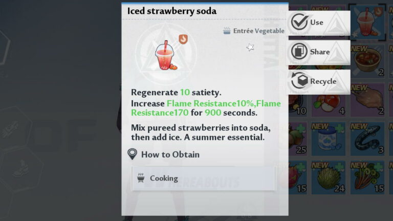 How to Make Iced Strawberry Soda in Tower of Fantasy