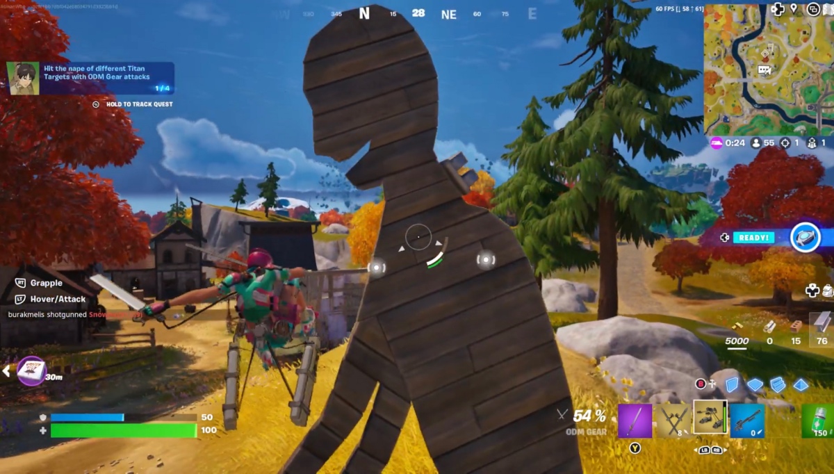 All Titan Target Locations in Fortnite