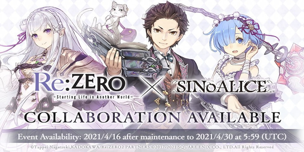Square Enix's SINoALICE teams up with hit anime Re: Zero for a crossover event