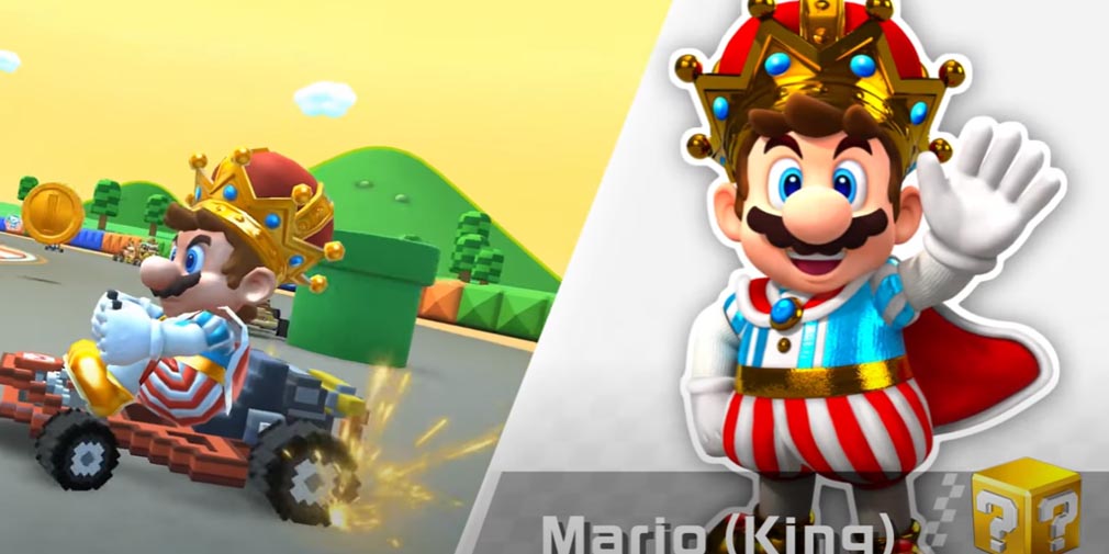 Mario Kart Tour launches the Mario Tour with Mario (King), 8-Bit Pipe Frame kart and more