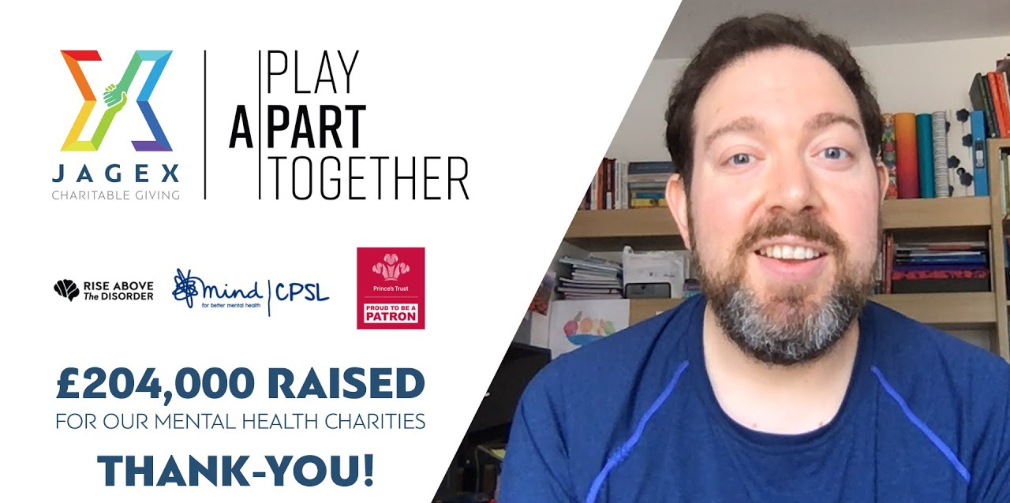 RuneScape players and developer Jagex donate a giant 250,000 USD to mental health charities