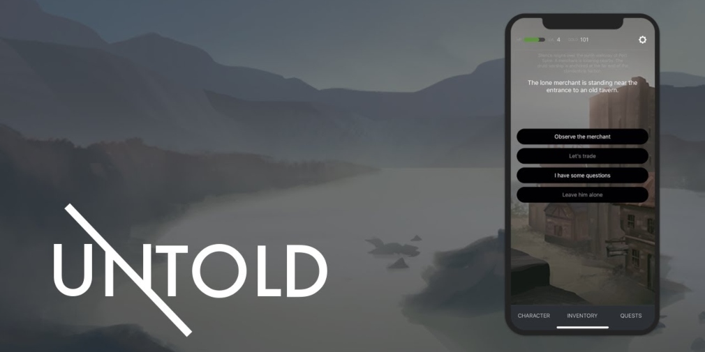 Untold is a text-based RPG for iOS and Android that will be heading into beta soon