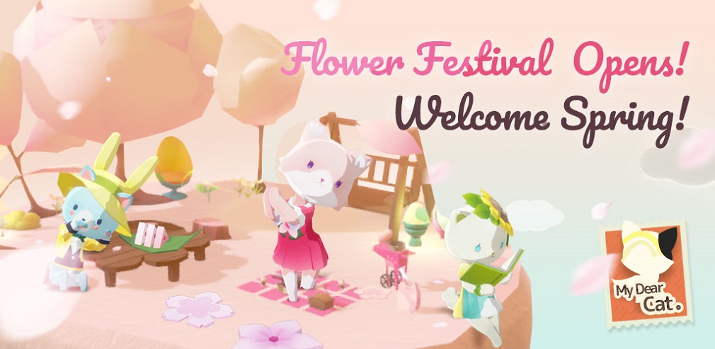 Dear My Cat Launches Spring Blossom Festival update with new cats and a kitty idol band