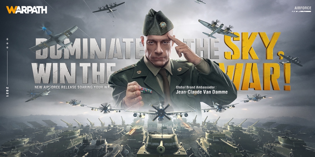 Warpath unveils Jean-Claude Van Damme as the game's global ambassador as Air Force update arrives