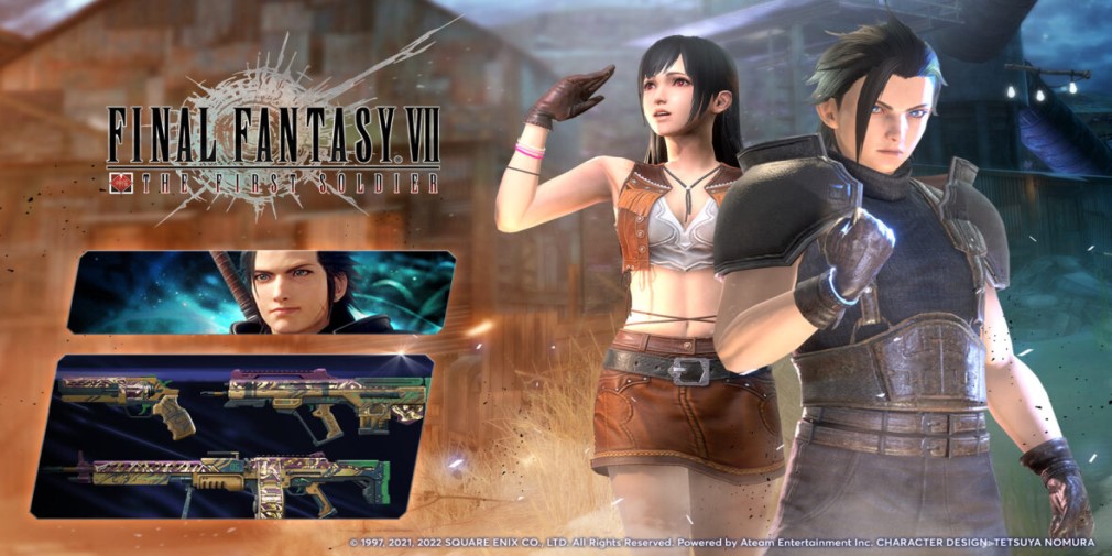Final Fantasy VII: The First Soldier's collaboration with Crisis Core brings Zack and Tifa to the battle royale