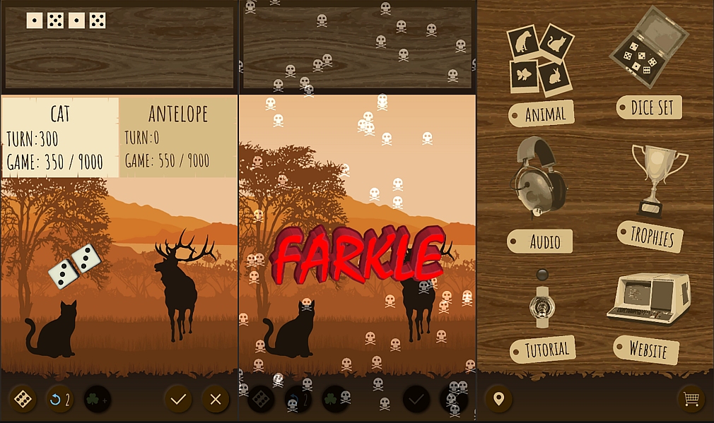 Farkle Safari lets you play the classic dice game and save wildlife at the same time
