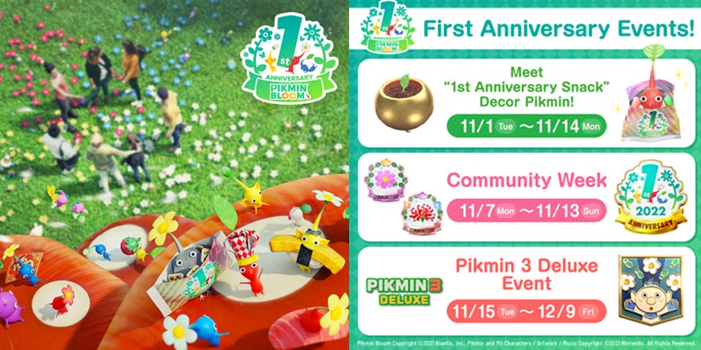 Pikmin Bloom is celebrating its first anniversary with special events and decor throughout the month