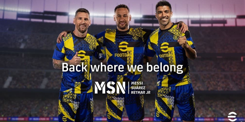 eFootball reunites legendary footballing trio as Messi, Suarez and Neymar Jr arrive