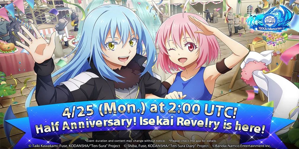 SLIME - ISEKAI Memories hosting massive giveaway for 6th-month anniversary