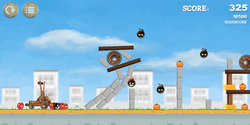 Pumpkins knock down is a new physics-based slingshot game out now for Android devices