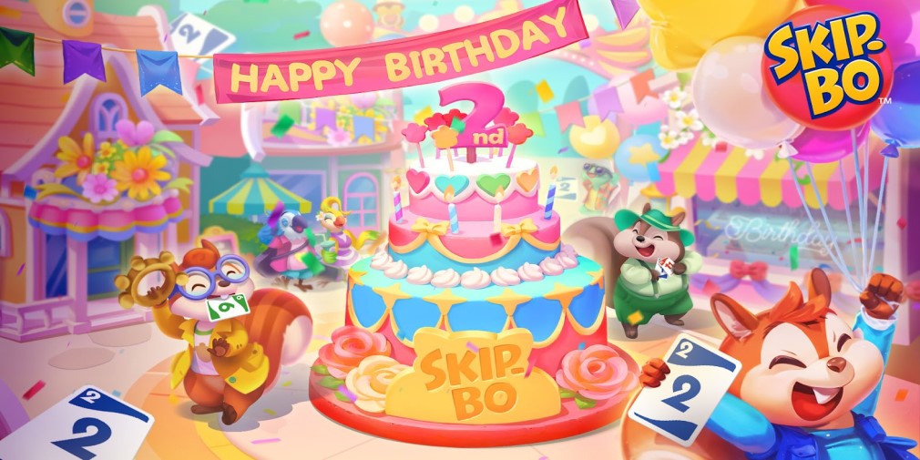 Skip-Bo is redecorating the entire town for its second anniversary celebration