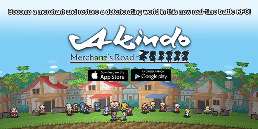 Akindo - Merchant's Road is an RPG-slash-city-building game with pixel art graphics, out now on iOS and Android