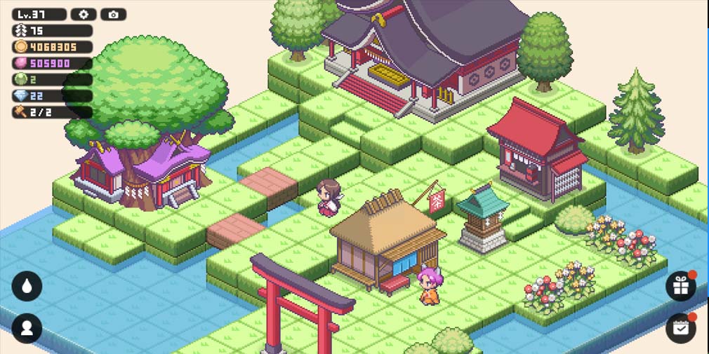 Pixel Shrine JINJA lets you build ancient Japanese shrines in pixel art, out now on iOS and Android