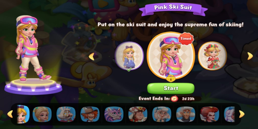 Mergeland - Alice's Adventure is taking the titular character skiing in the latest update