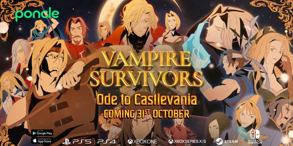 Vampire Survivors to debut Ode to Castlevania in massive new DLC pack, coming this Halloween