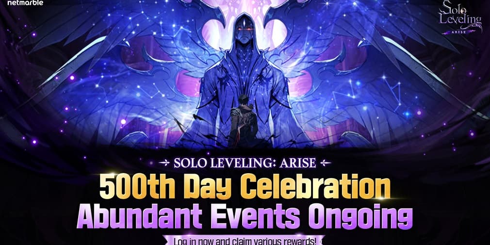 Solo Leveling: Arise celebrates 500 days of service with new in-game events and rewards