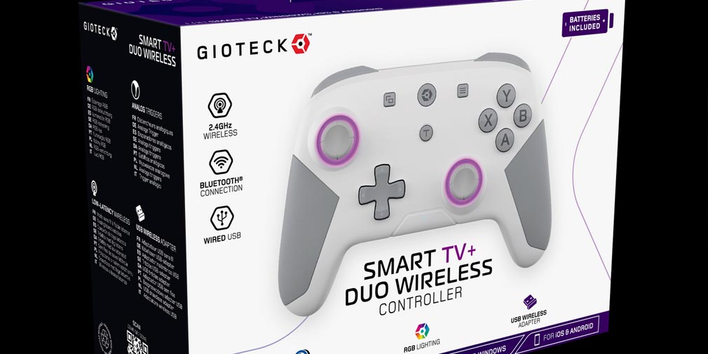 Gioteck launches Smart TV+ Duo Wireless Controller for mobile, PC, and smart TV systems