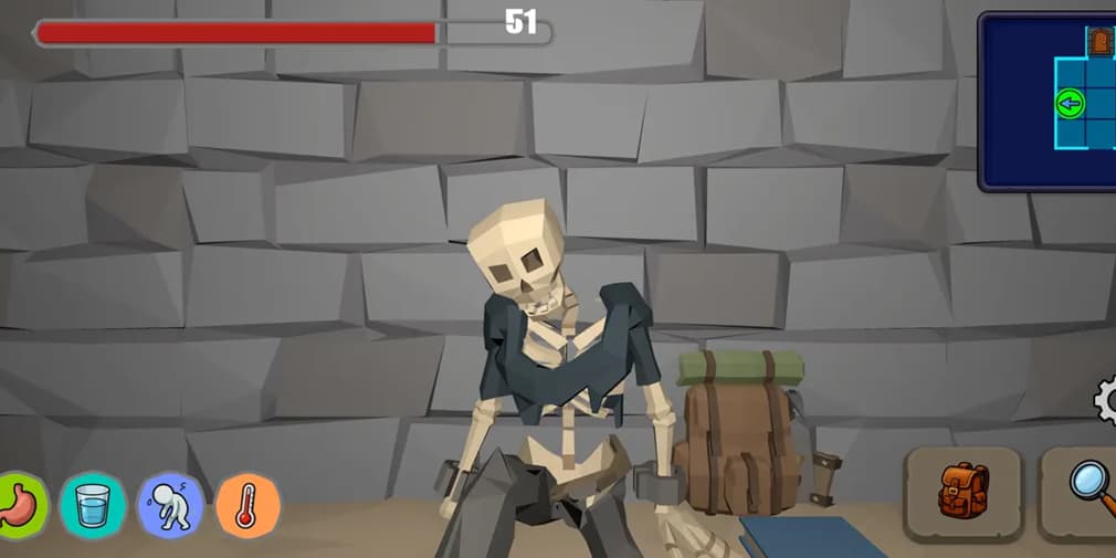Dungeon Hiker tasks you with getting out of a deep dungeon without starving to death