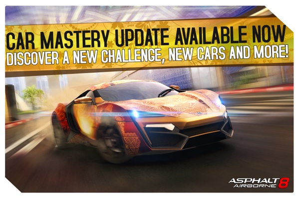 Asphalt 8: Airborne update adds 1500 new challenges and 8 new cars on iOS