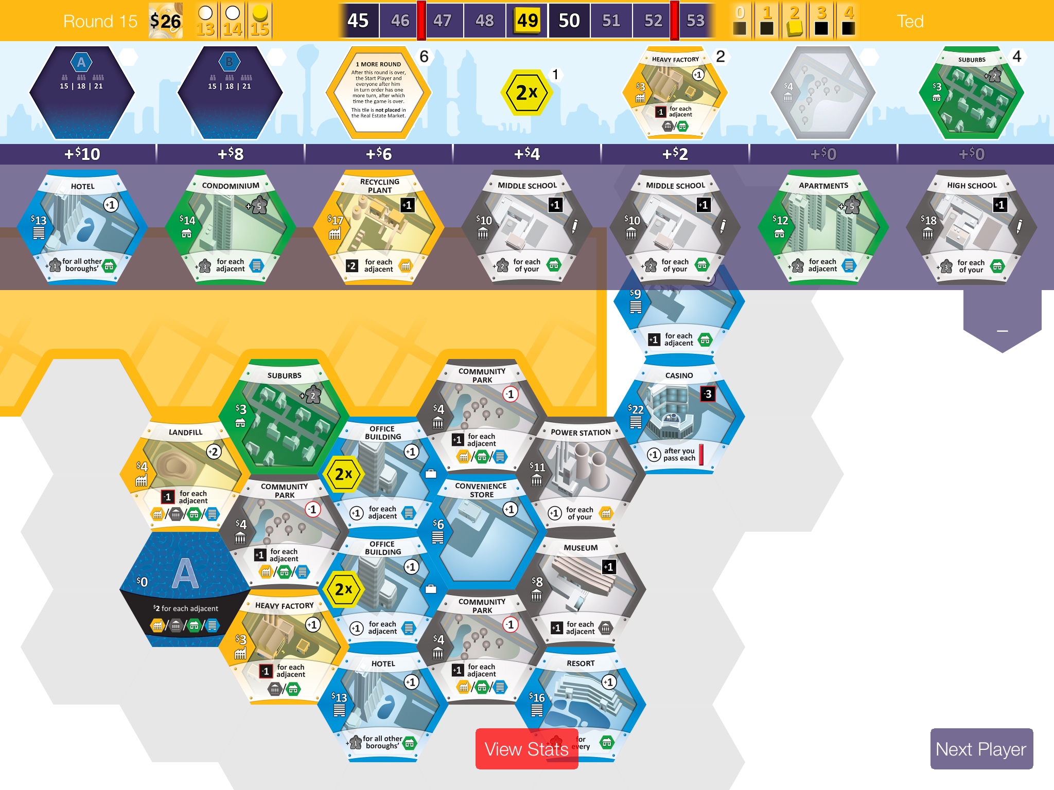 Bronze Award-winning board game adaptation Suburbia is on sale on the App Store right now