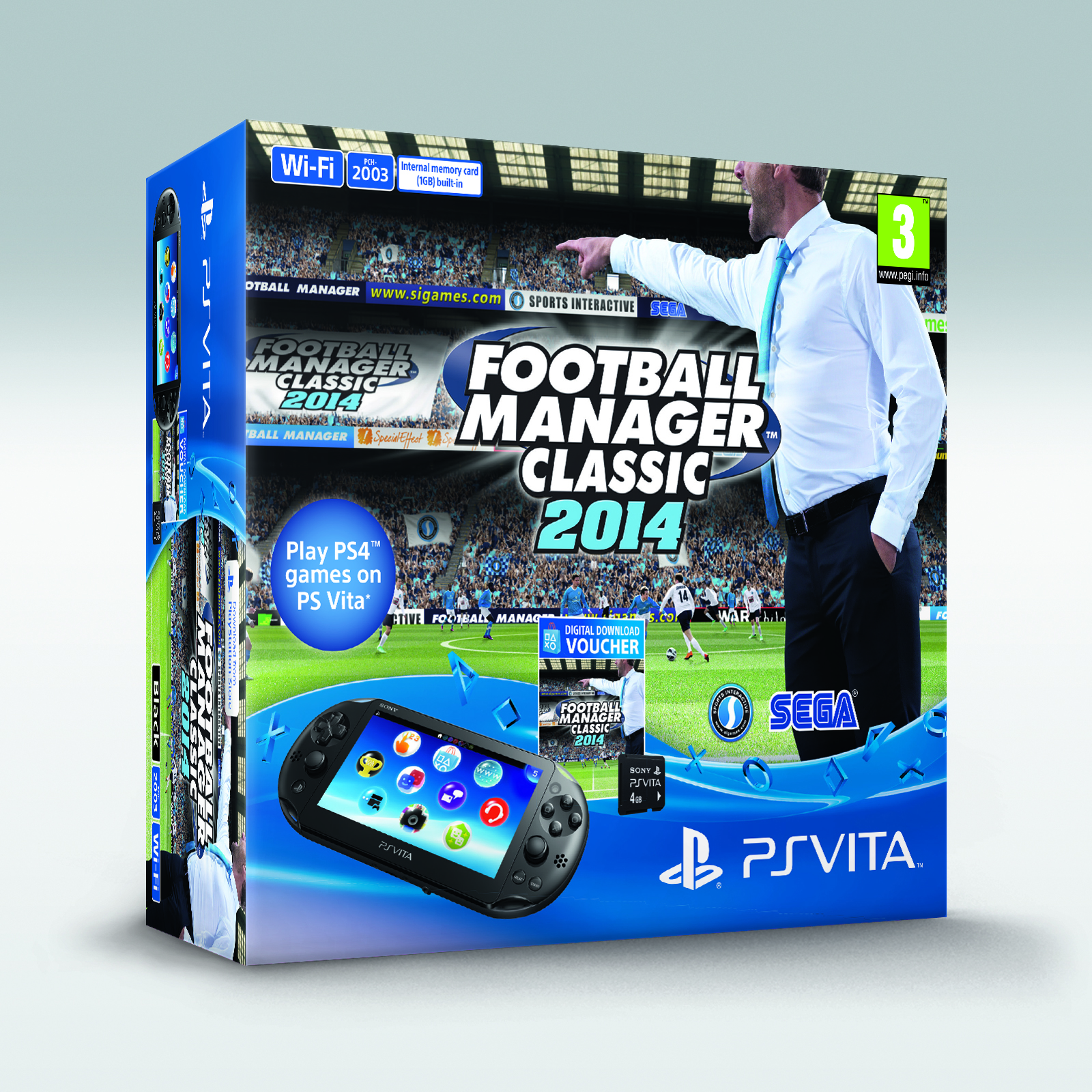 Sports Interactive will kick off sales of its Football Manager Classic 2014 PS Vita bundle in UK stores on April 17th