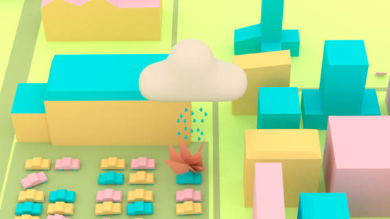 Cloudytown is a free iOS game about floating around and putting out fires