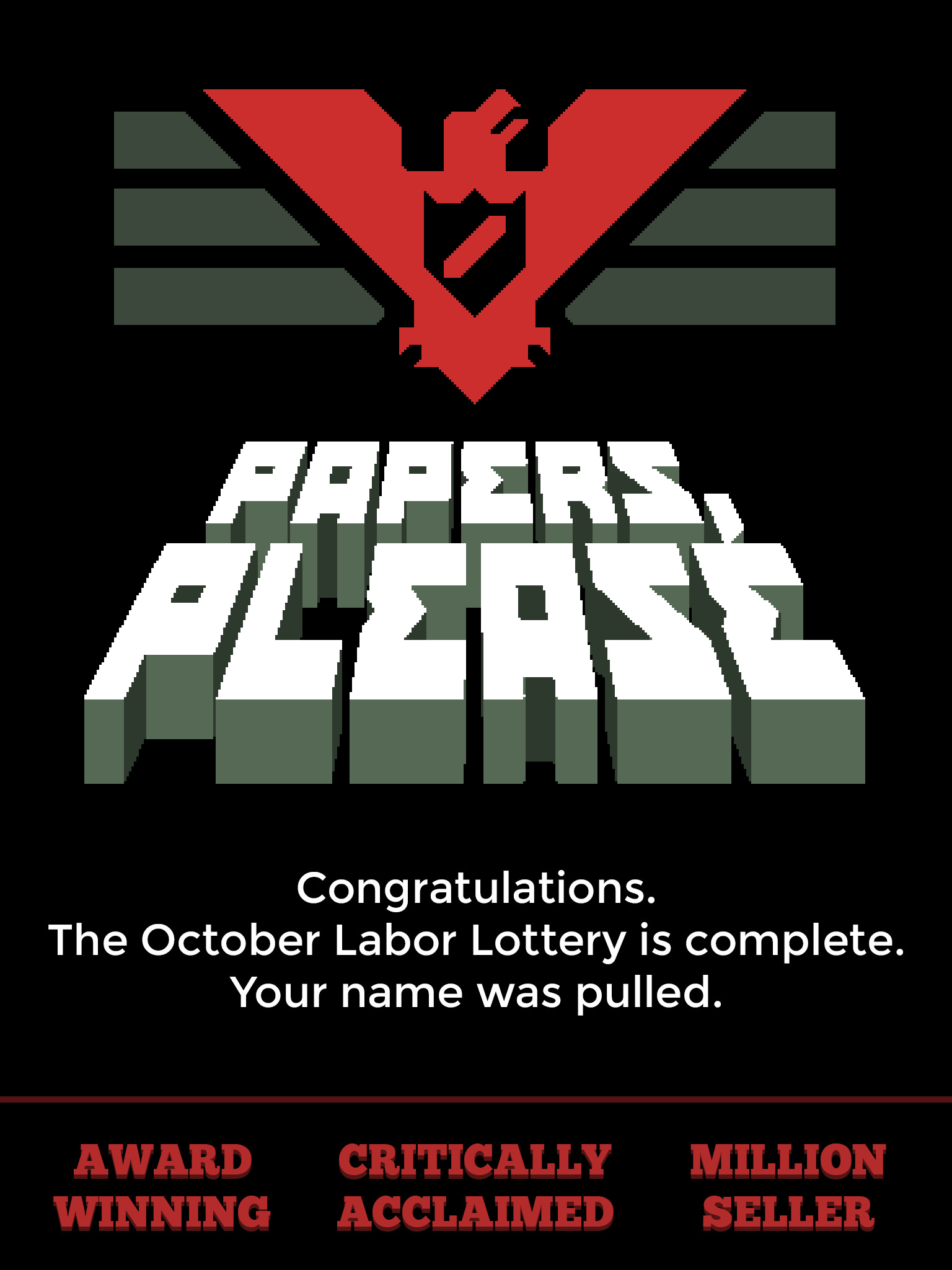 Papers, Please will be out on iPad tomorrow, after Apple rejected its first submission for 'pornographic material'