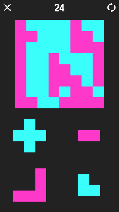 1Button's Bitgram is a clever color-based hybrid of Tetris and Bicolor, available on iOS