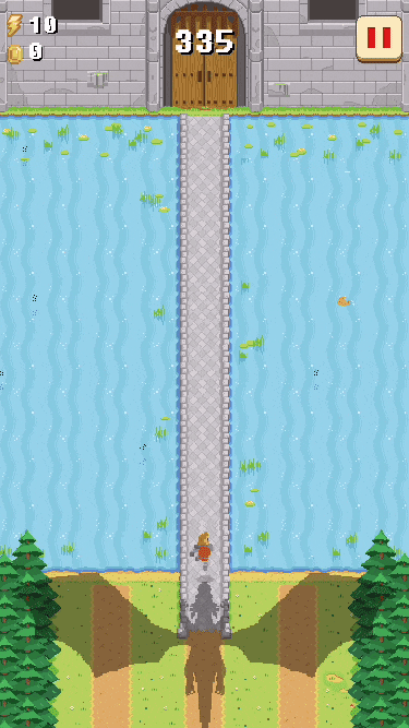 Flee a fire-breathing dragon in beautiful pixel art runner Dashing Knight, out soon