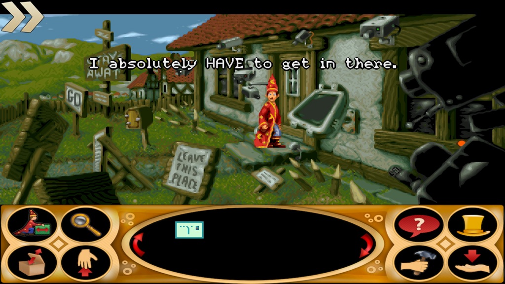 Simon the Sorcerer 2 enters a magic wardrobe, ends up on Android