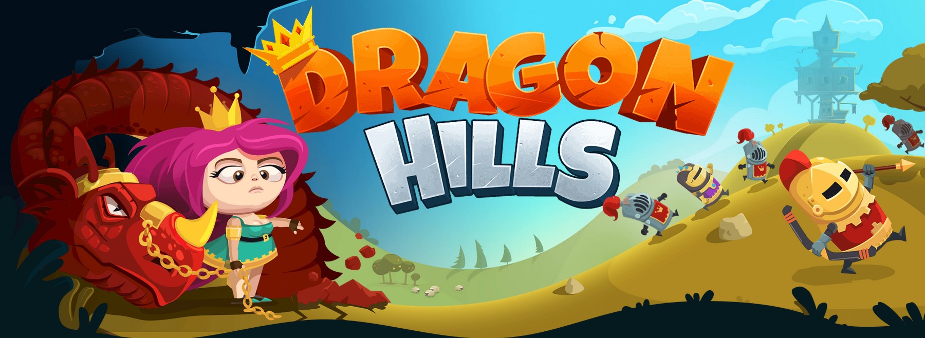 Tired of waiting for a hero, the princess in Dragon Hills hops on a dragon to get revenge