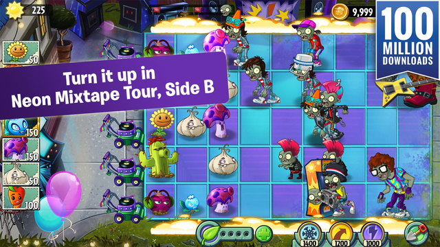 Plants vs. Zombies 2 takes you back to the '80s with its latest update