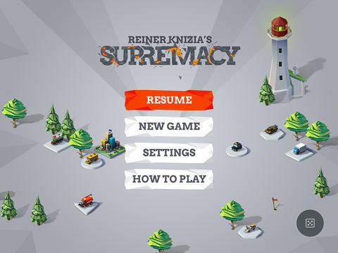 Reiner Knizia's Supremacy is a sharp-looking multiplayer strategy game for tablets and DICE+