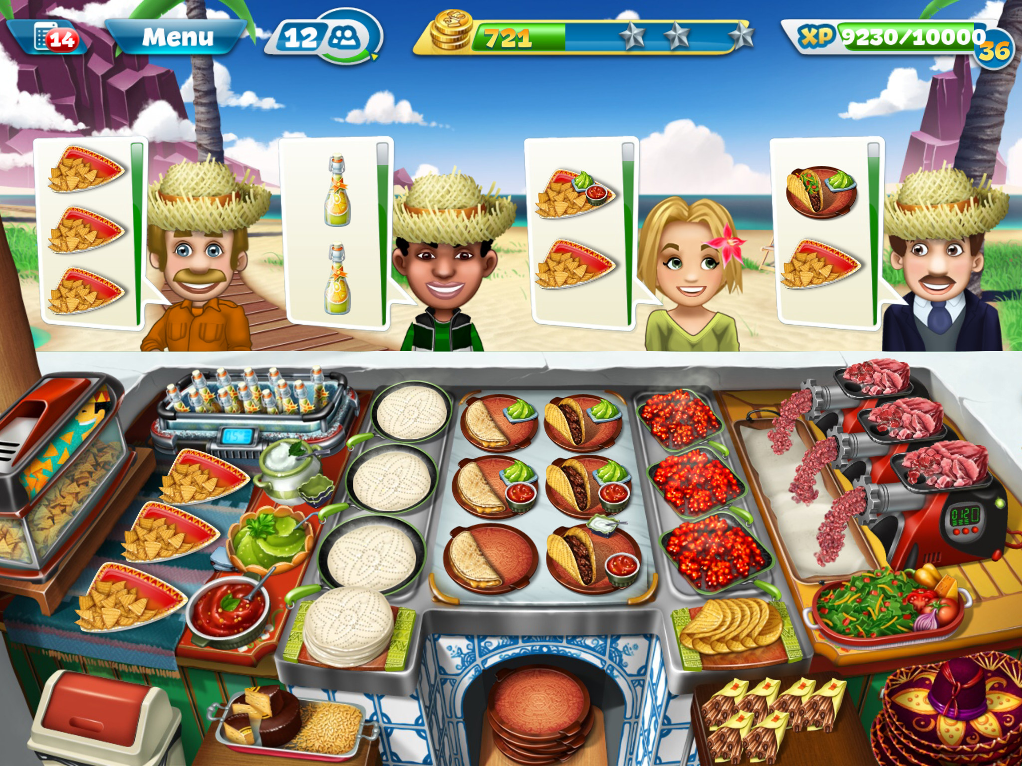 Serve tacos, nachos, and quesadillas in Cooking Fever's new Mexican update