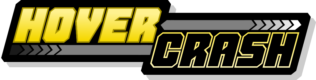Chase your high-scores in Hovercrash, a brightly coloured, fast-paced arcade racer