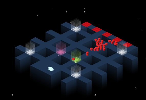 The Light Inside Us is a strategic action game in an abstract world