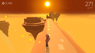 Leap and dive from rocky heights in auto-runner Sky Dancer