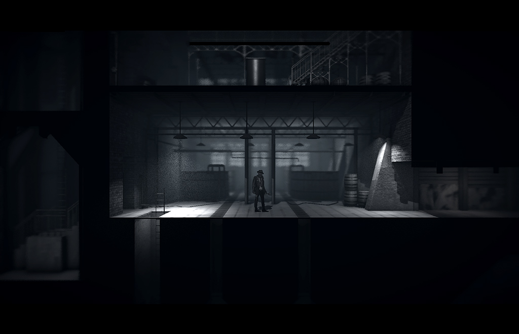 Stunning monochrome heist game Calvino Noir lets you manipulate time to play co-op with yourself