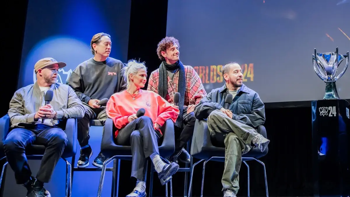 Linkin Park talks about the making of 'Heavy is the Crown' for Worlds and Arcane, plus future plans